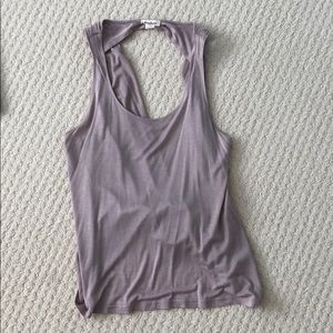 Brown high low tank with open back